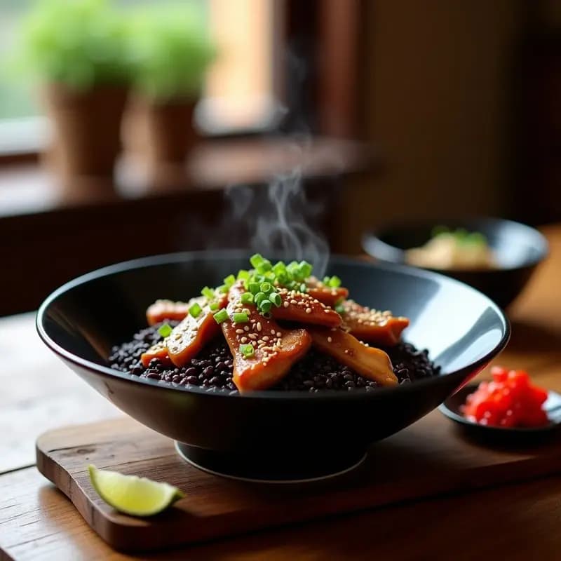 Bowl de Arroz Salvaje con Pato al Cinco Especias: Receta China Tradicional en Olla Express