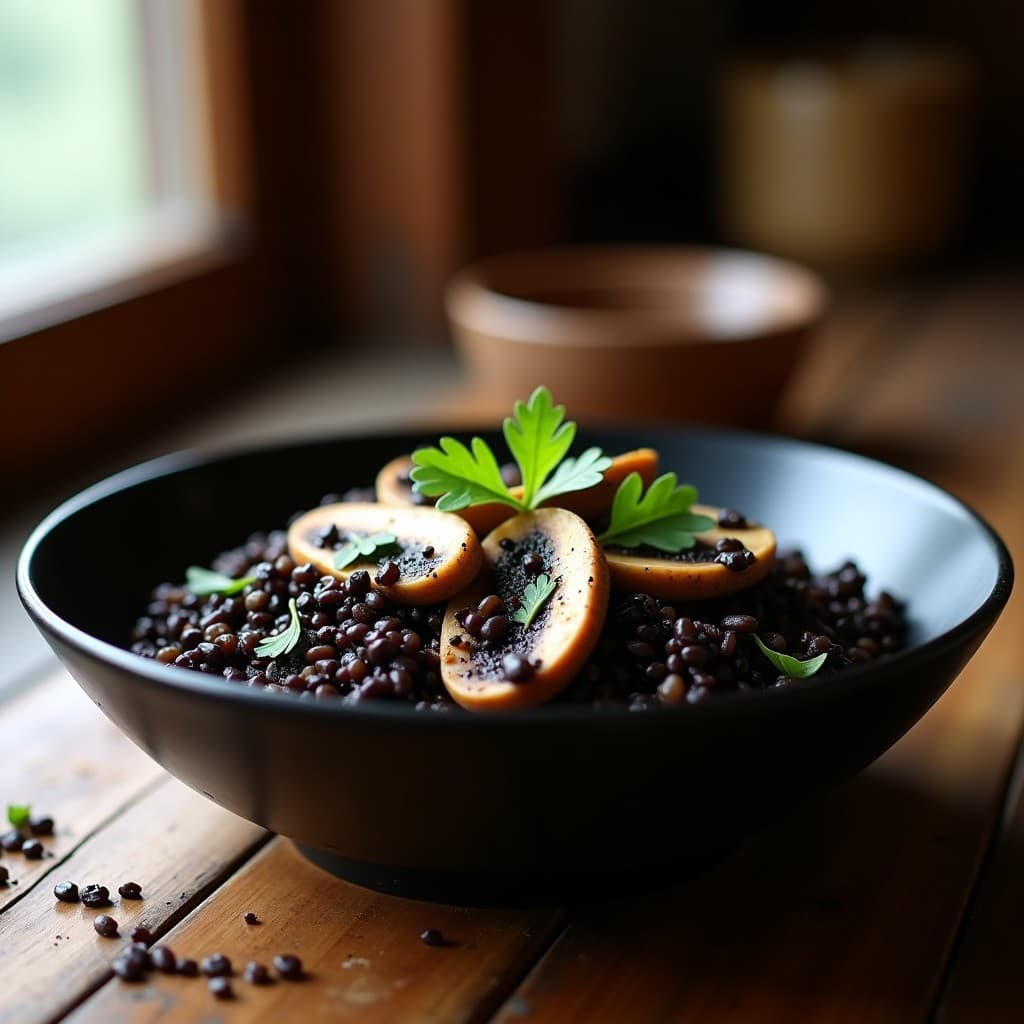 Bowl de Arroz Salvaje con Trufa y Champiñones Portobello: Receta Keto en Olla Express