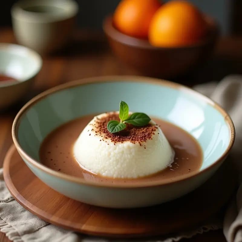Bowl de arrurruz con leches de coco y cacao: Desayuno Brasileño Sin Gluten y Sin Azúcar