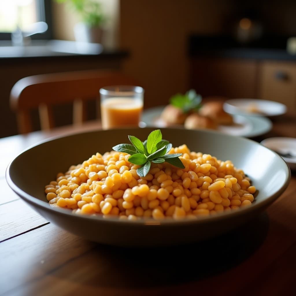 Bowl de Avena Nocturna con Semillas de Chía y Pera Asada: Desayuno Sin Lácteos y Rico en Fibra