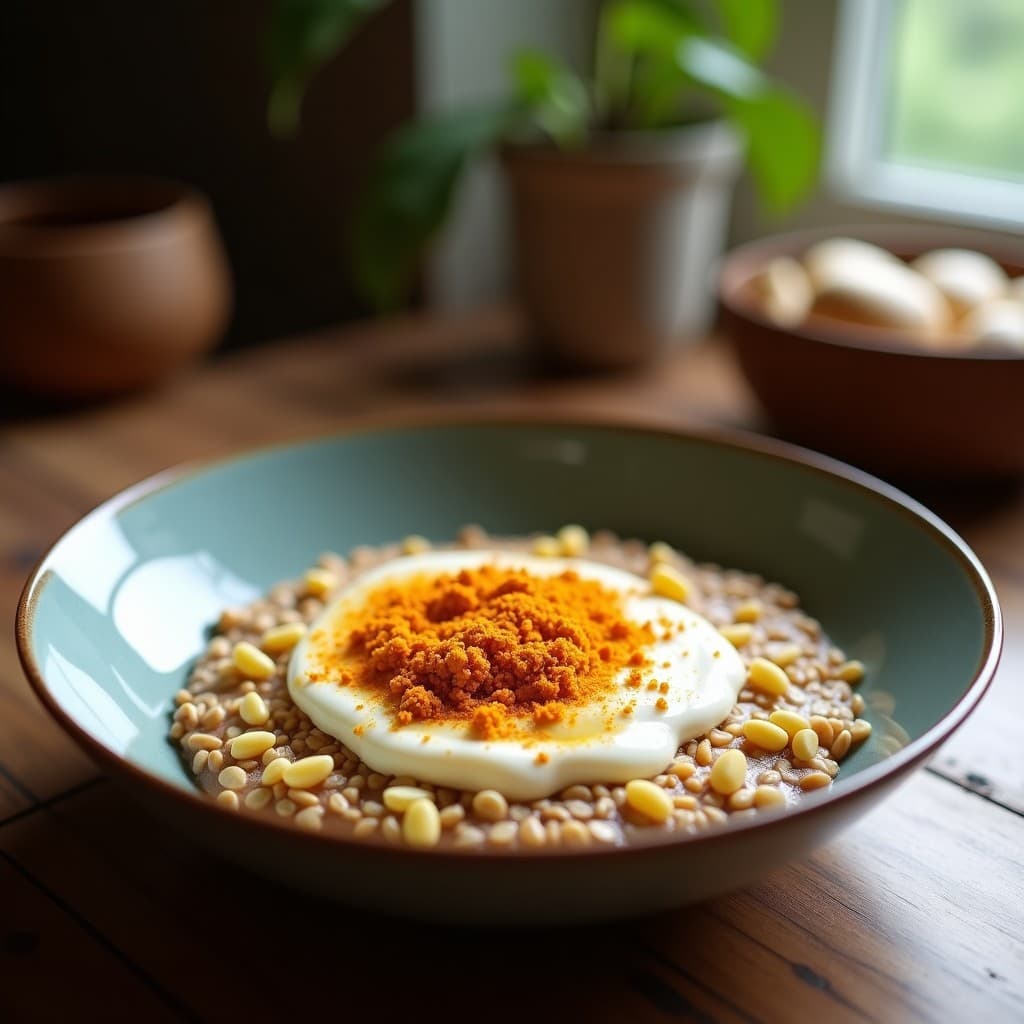 Bowl de Avena Germinada con Leche de Coco y Polvo de Lucuma: Desayuno Superalimento Andino
