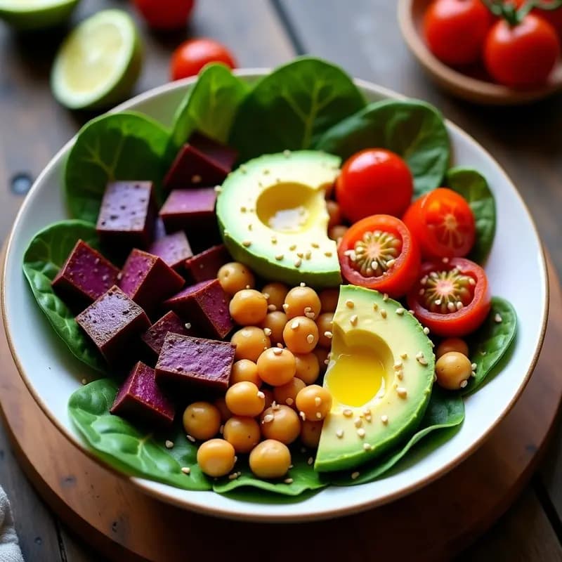 Bowl de Batata Morada y Garbanzos Crujientes: Desayuno Peruano Sin Gluten