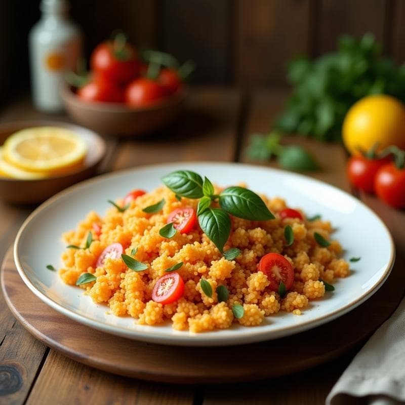 Bowl de Bulgur y Granados con Aderezo de Naranja: Receta Turca Fresca