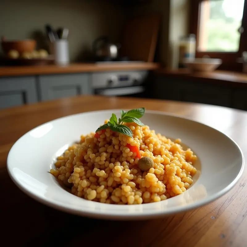 Bowl de Bulgur de Trigo Verde con Granadas y Hinojo Crudo: Receta Libanesa Vegana y Fresca