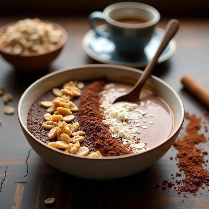 Bowl de Café con Maca y Cacao: Receta Energizante para Empezar el Día con Potencia