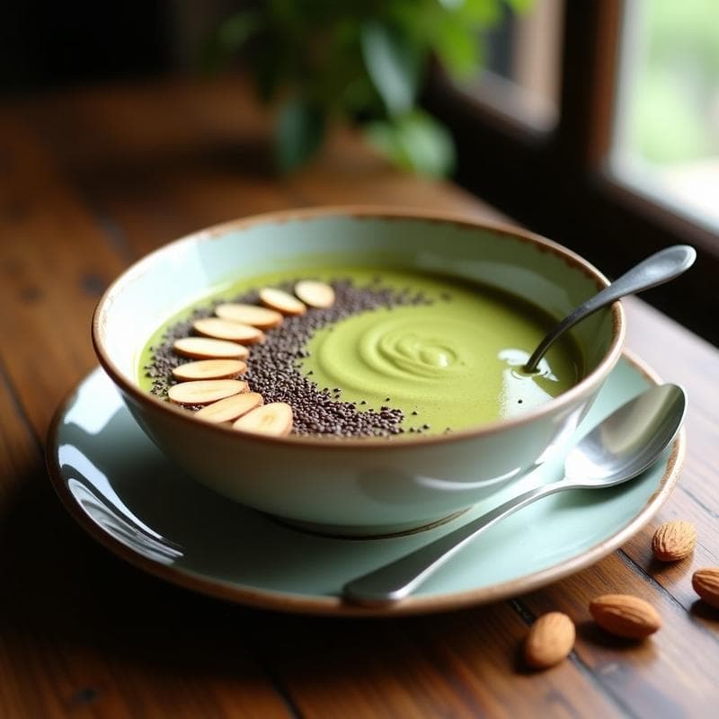 Bowl de Café y Matcha Energético: Receta Sin Azúcar para Desayunos Potentes