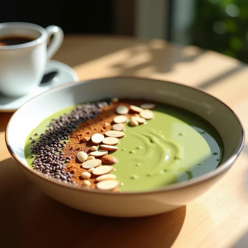 Bowl de Café y Matcha: Receta Proteica para Desayuno Energético en 10 Minutos