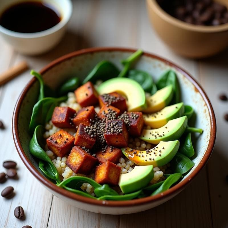 Bowl de Café y Tofu Ahumado: Receta Umami con Energía Duradera en 15 Minutos