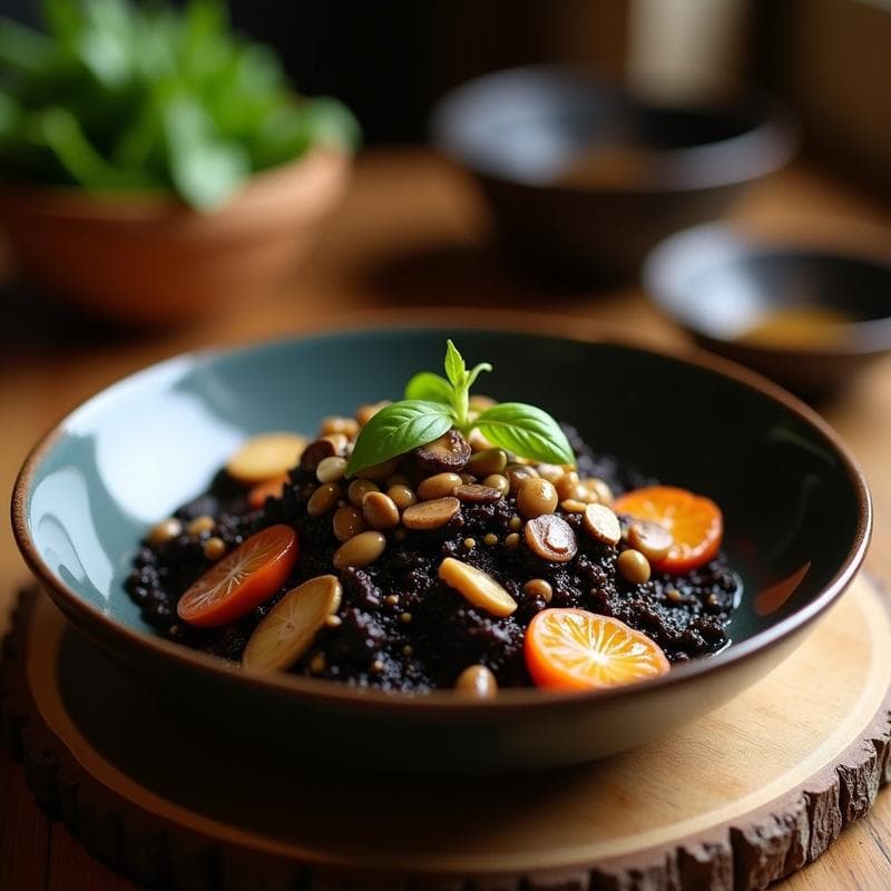 Bowl de Cebada Negra con Hongos Shiitake: Receta Alta en Fibra y Umami en 25 Minutos