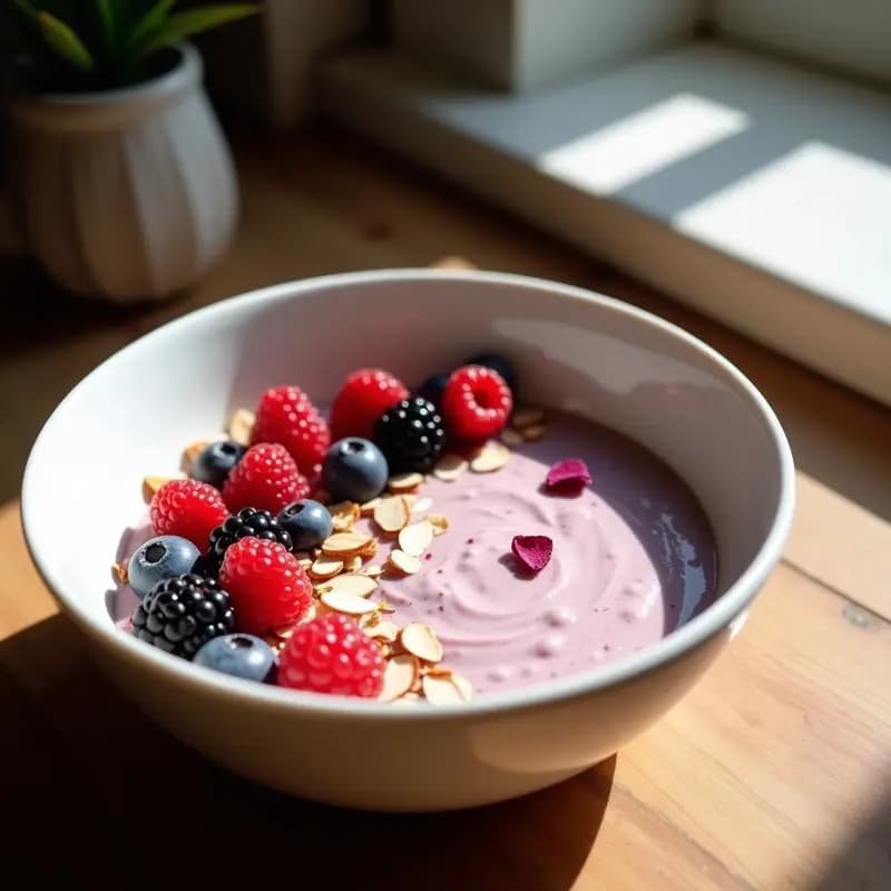 Bowl de Chía con Leche de Amapola y Frutos del Bosque: Desayuno Instagrameable Rápido