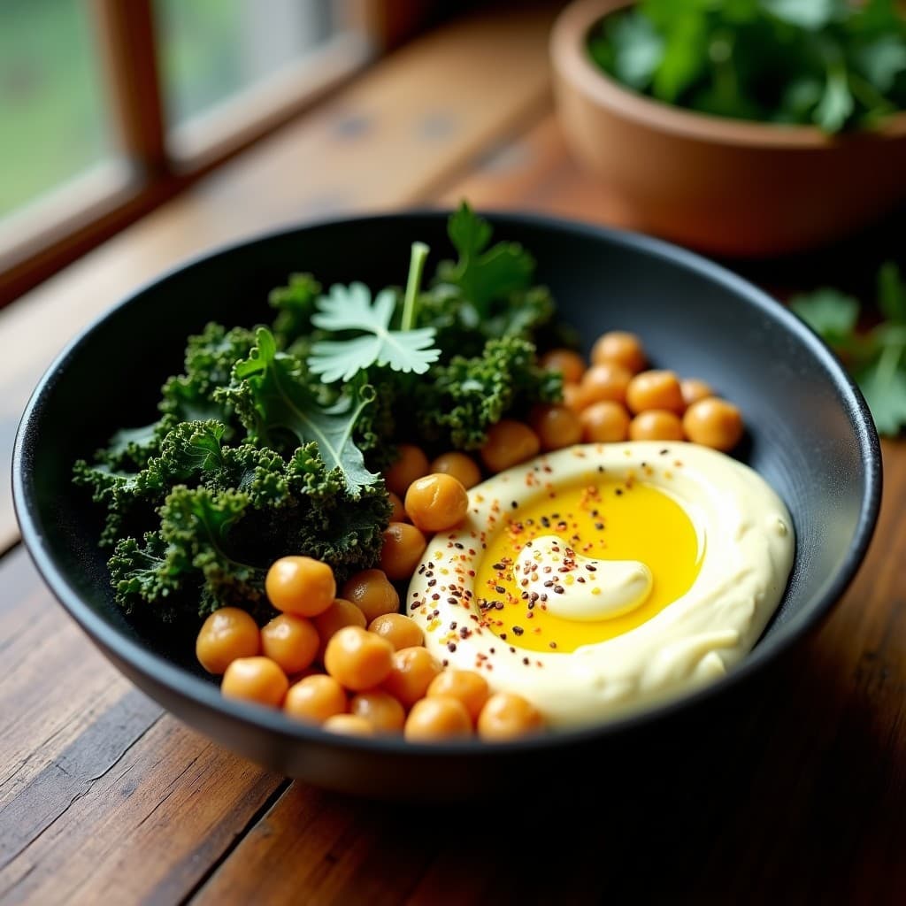 Bowl de Alioli de Col Rizada y Garbanzos: Receta Vegana y Crujiente en Thermomix