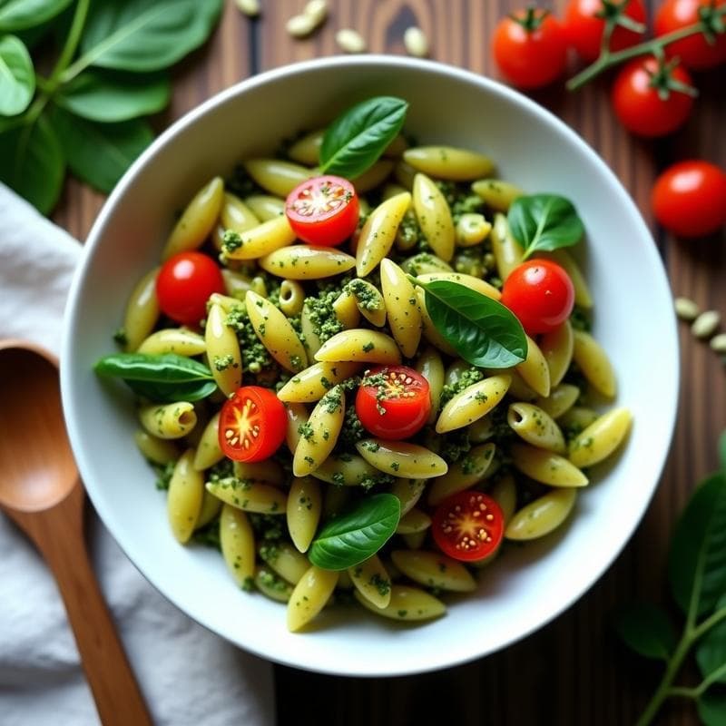Bowl de Conchiglie de Lentejas con Pesto de Rúcula: Receta Italiana Vegana y Sin Gluten