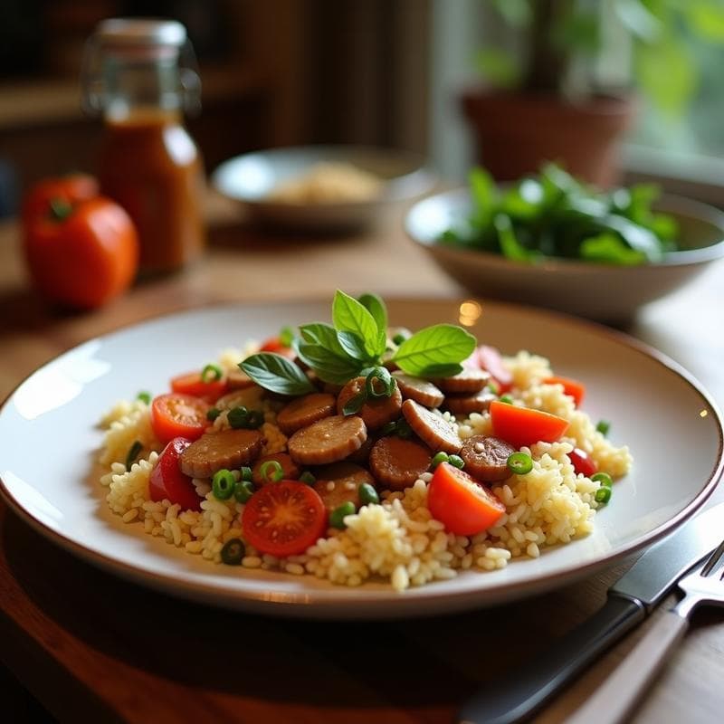 Bowl de Cúrcuma con Arroz Salvaje y Vegetales Asados: Receta Antiinflamatoria en Olla Exprés