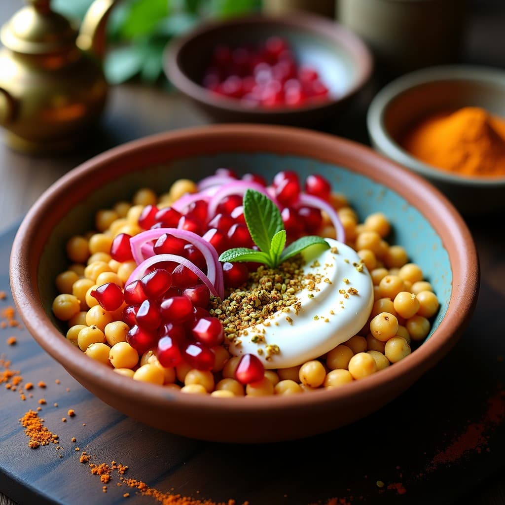 Bowl de Cuscús de Garbanzo con Granadas y Mentas: Desayuno Marroquí Energético