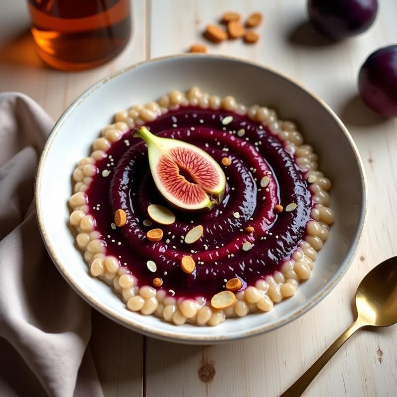 Bowl de Desayuno con Gachas de Amaranto y Compota de Higos: Receta Sin Gluten y Energética