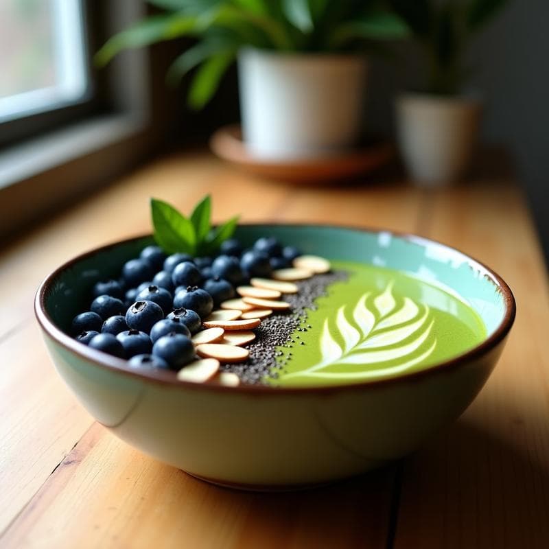 Bowl Energético de Matcha y Espirulina: Receta Superalimento en 10 Minutos para Deporte