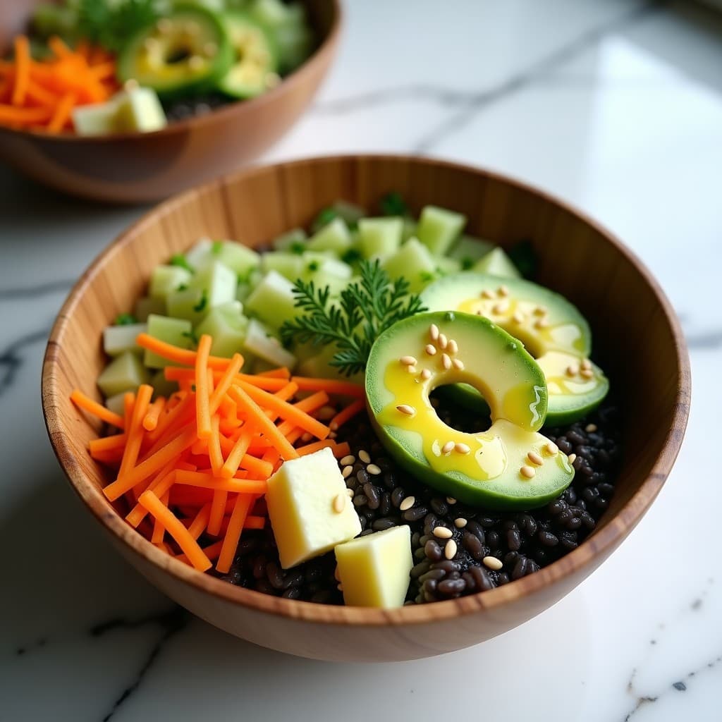 Bowl de Espirulina y Arroz Salvaje con Vinagreta de Limón Yuzu: Receta Detox en 15 Minutos