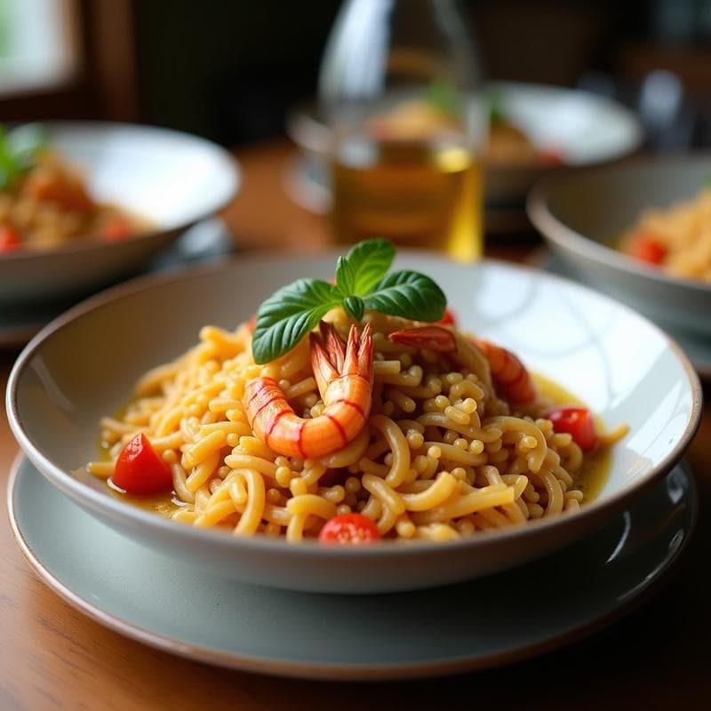 Bowl de Fideuá de Quinoa y Mariscos: Receta Española Keto en Thermomix