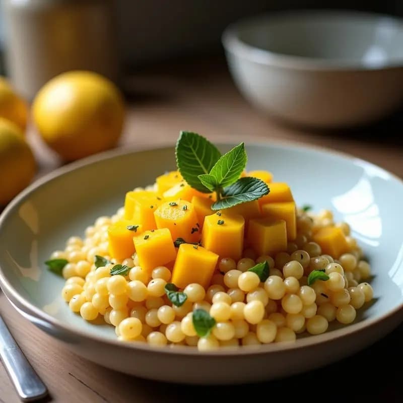 Bowl de Fonio y Berros con Aderezo de Mango y Limón: Ensalada Senegalesa Alta en Hierro