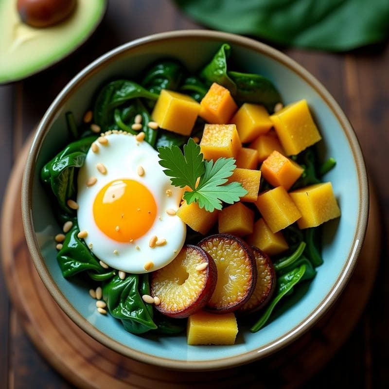 Bowl de Fono con Aguacate y Huevos Pochés: Desayuno Samoano Alto en Proteína