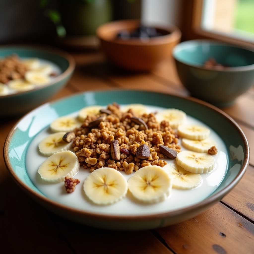 Bowl de Fono con Leche de Coco y Granola de Semillas: Desayuno Samoano Vegano y Sin Azúcar