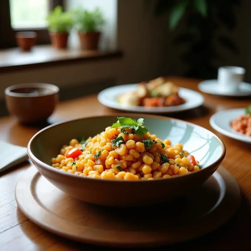 Bowl de Freekah con Granos de Granada y Aderezo de Limón Confitado: Desayuno Libanés Alto en Fibra
