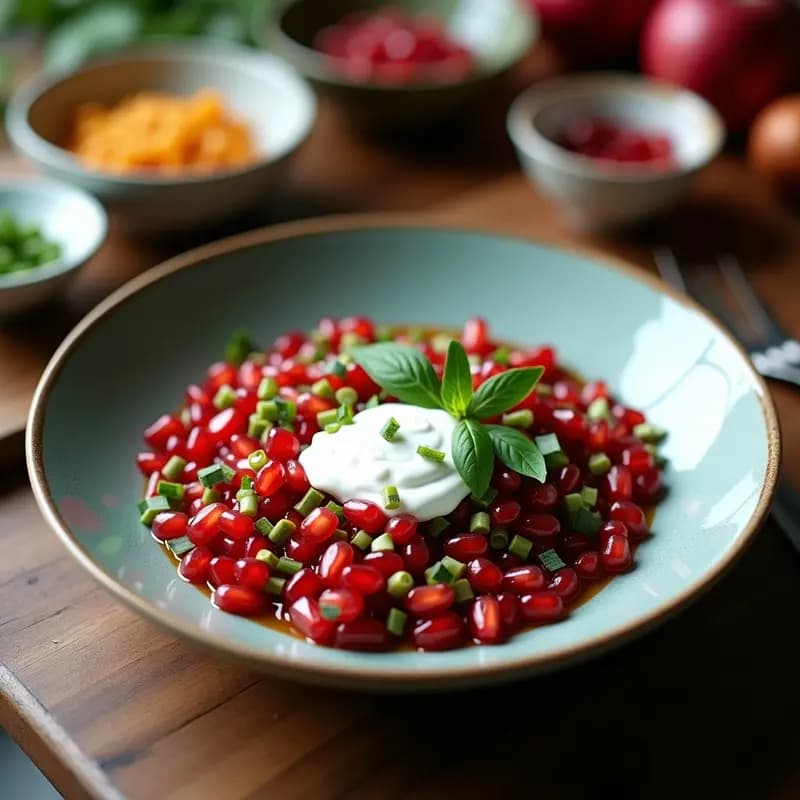 Bowl de Freekeh con Granadas y Yogur de Coco: Desayuno Palestino Vegano y Sin Gluten