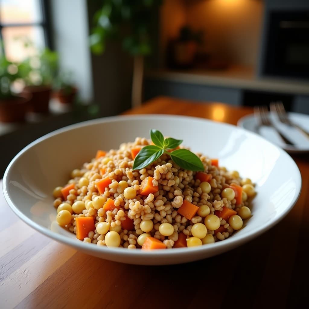 Bowl de Freekeh con Granados y Nueces con Aderezo de Granada: Receta del Medio Oriente