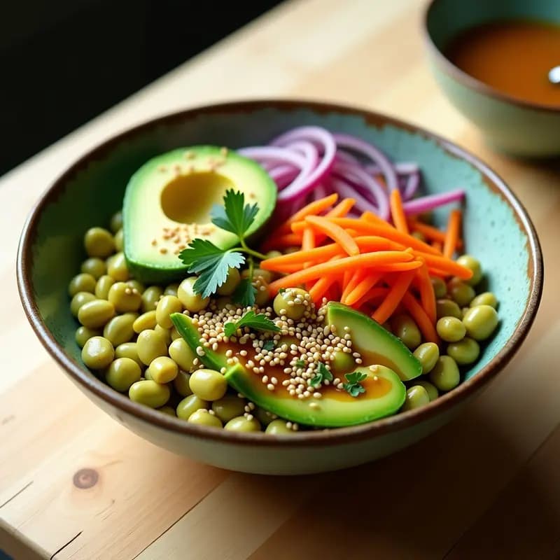 Bowl de Frijoles Mung y Aguacate: Receta China Vegana y Depurativa