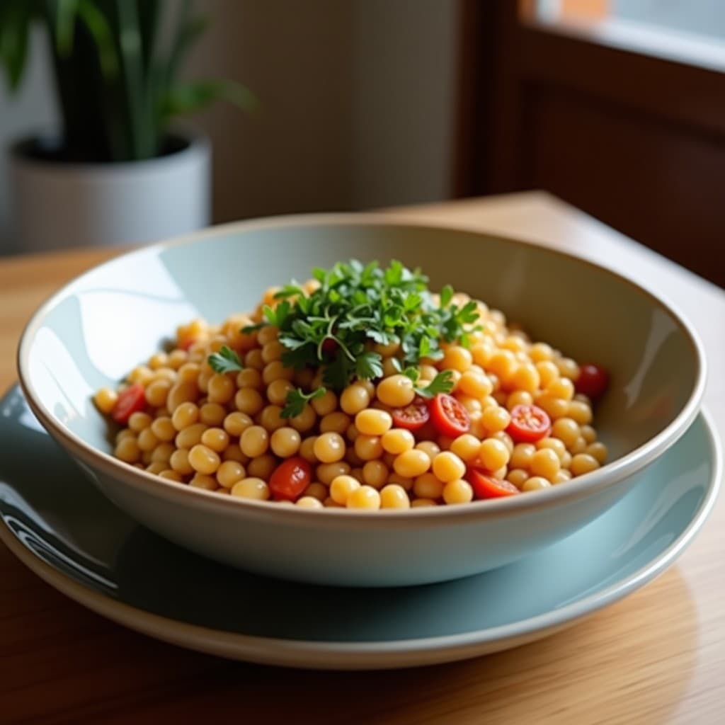 Bowl de Frijoles Mung y Espárragos con Aderezo de Tamari: Receta Vegana de Inspiración Tailandesa