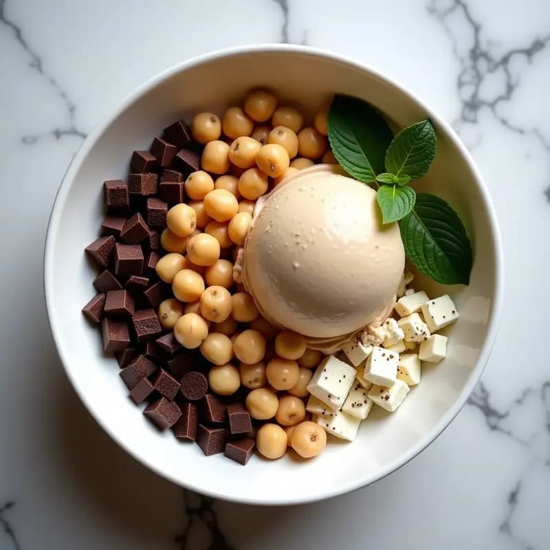 Bowl de Helado de Garbanzo con Toppings Dulces y Salados: Postre Proteico Sorprendente