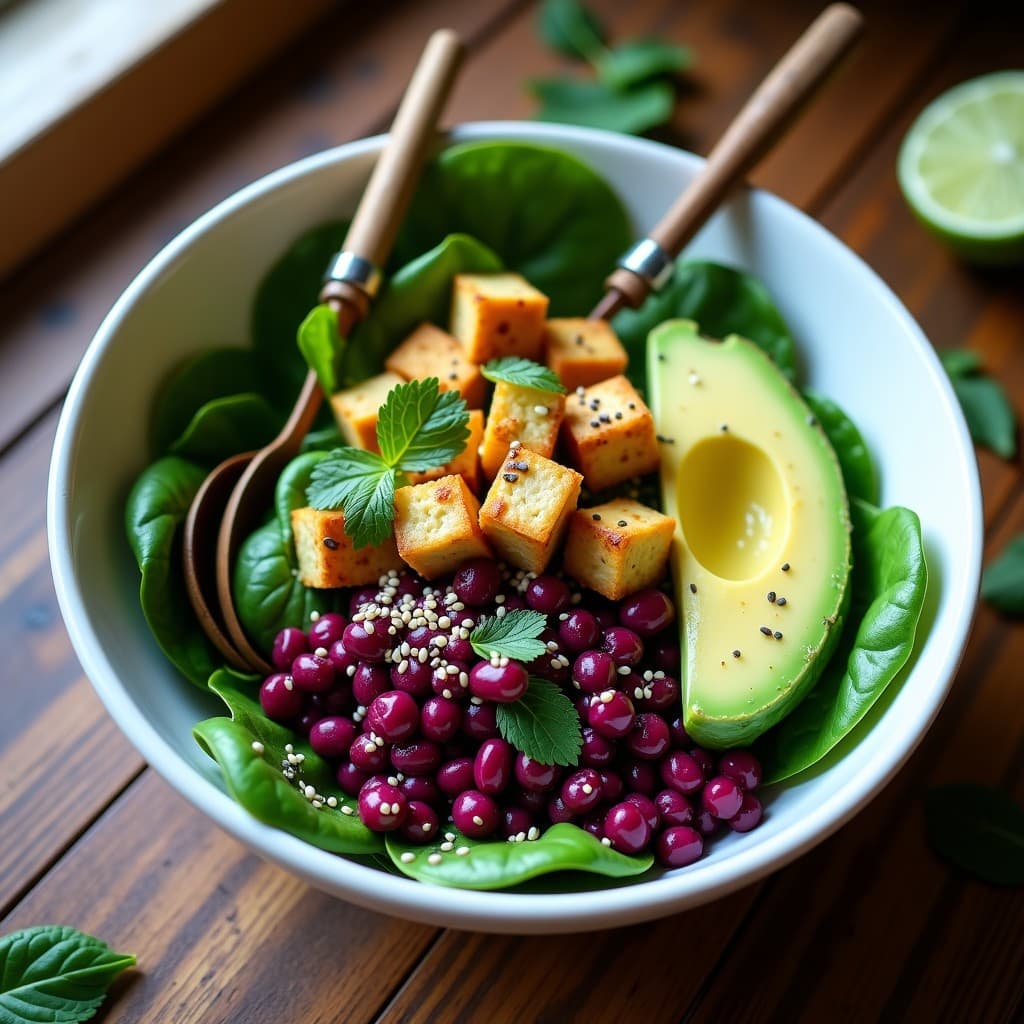Bowl de Maíz Morado y Aguacate: Receta Peruana Keto con Vinagreta de Lima y Cilantro