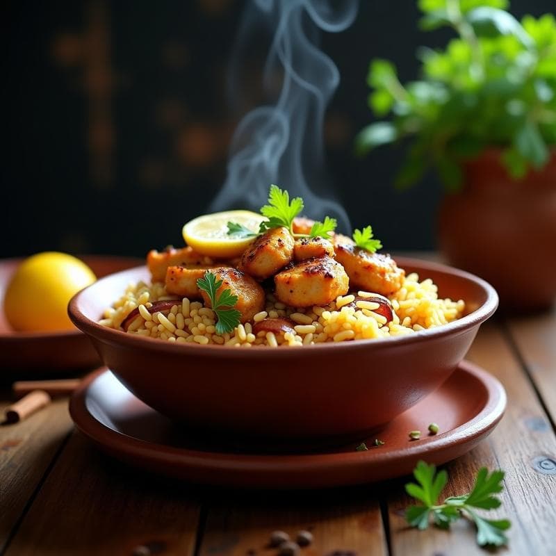 Bowl Moruno de Pollito y Arroz Basmati: Receta Aromática en 30 Minutos con Especias Auténticas