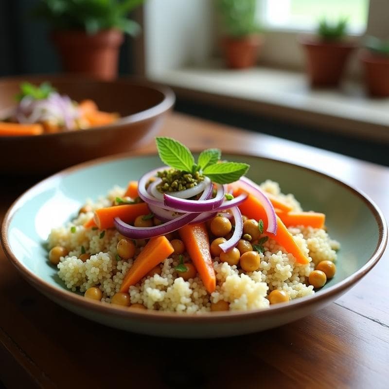 Bowl Moruno de Quinoa y Pistacho: Receta Alta en Proteína con Toque Norteafricano