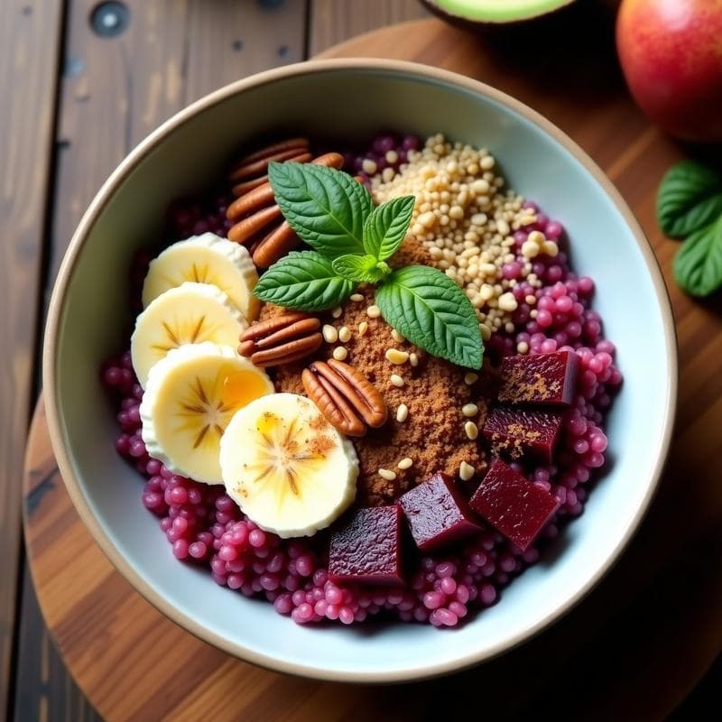 Bowl Probiótico de Kéfir y Quinoa con Remolacha: Receta Alta en Proteína y Digestión Óptima
