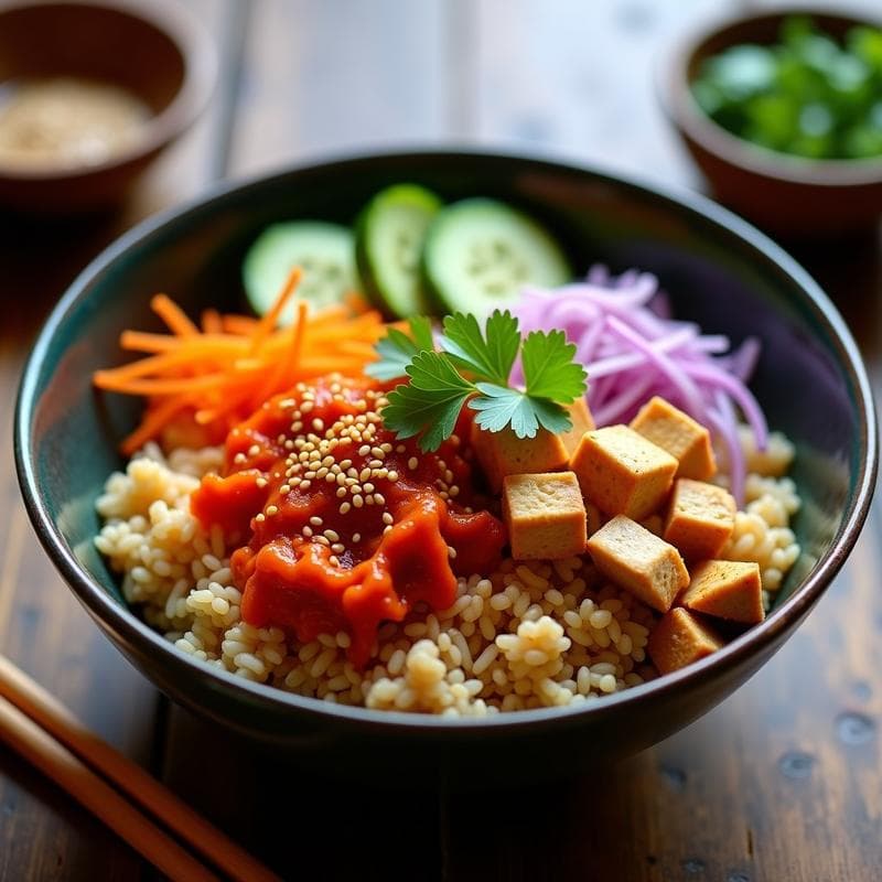 Bowl Probiótico de Kimchi y Tofu Fermentado: Receta Coreana Alta en Digestivos en 15 Minutos