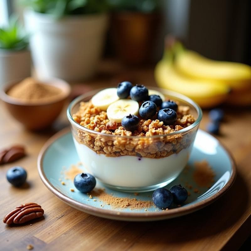 Bowl Probiótico de Yogur y Kéfir con Granola Casera: Receta Digestiva y Energética en 15 Minutos
