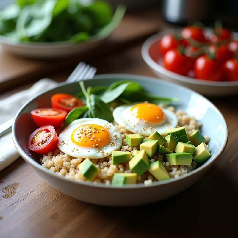 Bowl Proteico de Quinoa y Huevo Poché: Receta Alta en Proteína en 15 Minutos