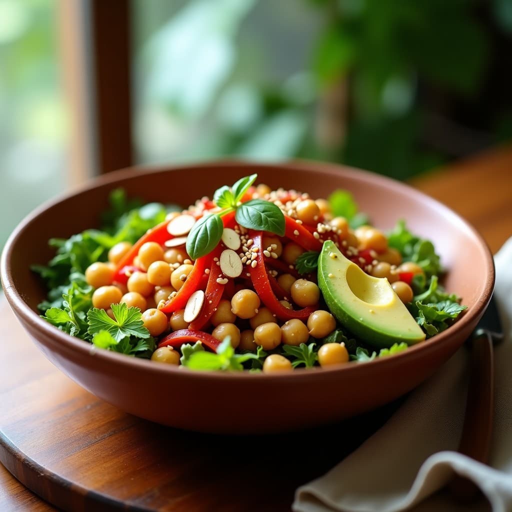 Bowl de Querrequre y Garbanzos con Vinagreta de Lima: Receta Colombiana Fresca y Nutritiva
