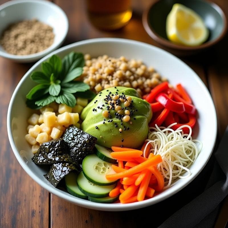 Bowl de Quinoa con Algas Nori y Sésamo: Receta Keto y Alta en Omega-3 en 20 Minutos