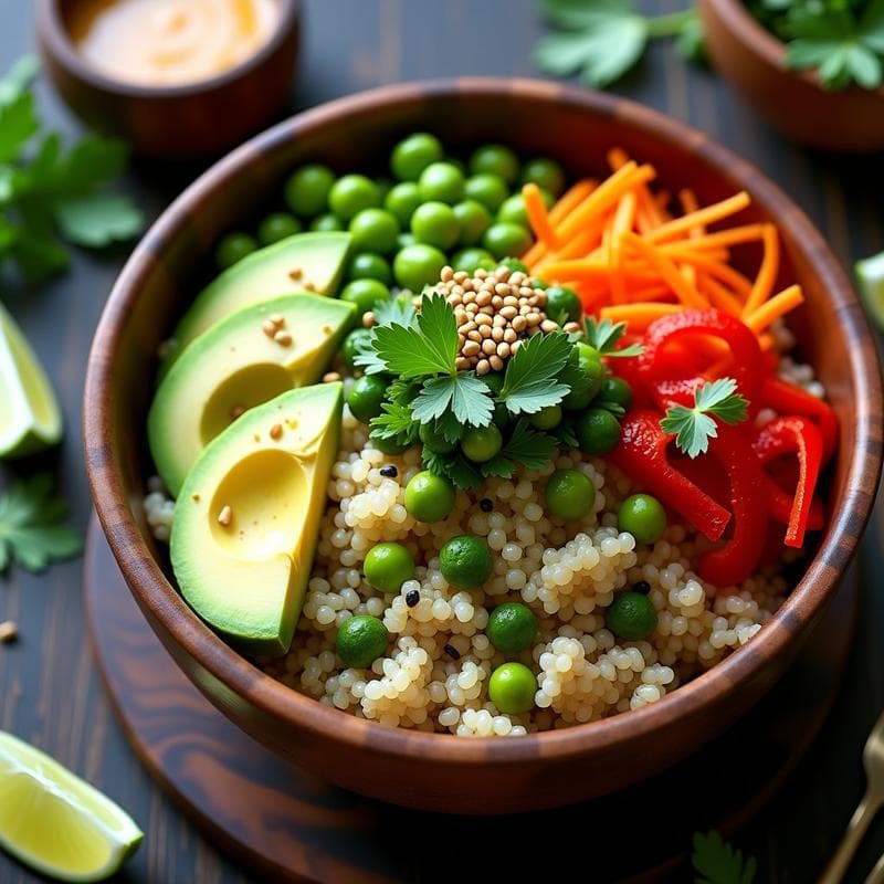 Bowl de Quinoa y Algas Wakame: Receta Peruana Alta en Omega-3 con Aderezo de Lima