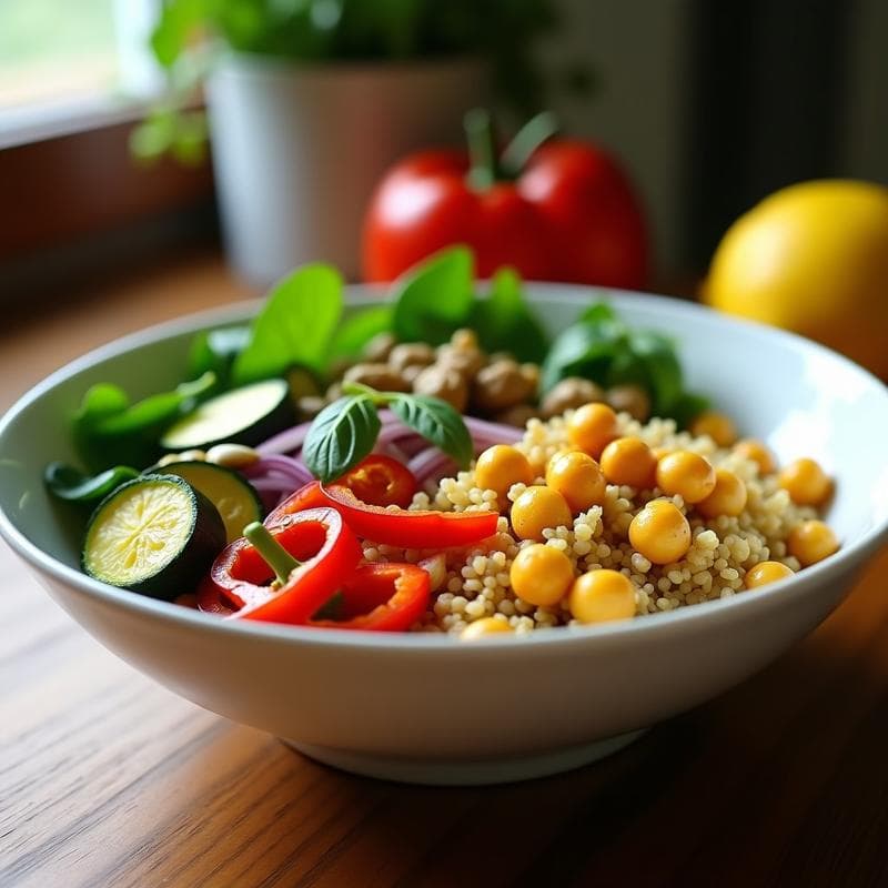 Bowl de Quinoa y Cúrcuma con Verduras: Receta Antiinflamatoria en Airfryer en 20 Minutos