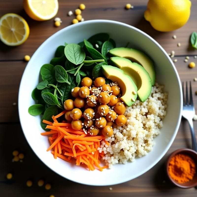 Bowl de Quinoa y Garbanzos Ahumados: Receta Alta en Proteína con Toque Antiinflamatorio