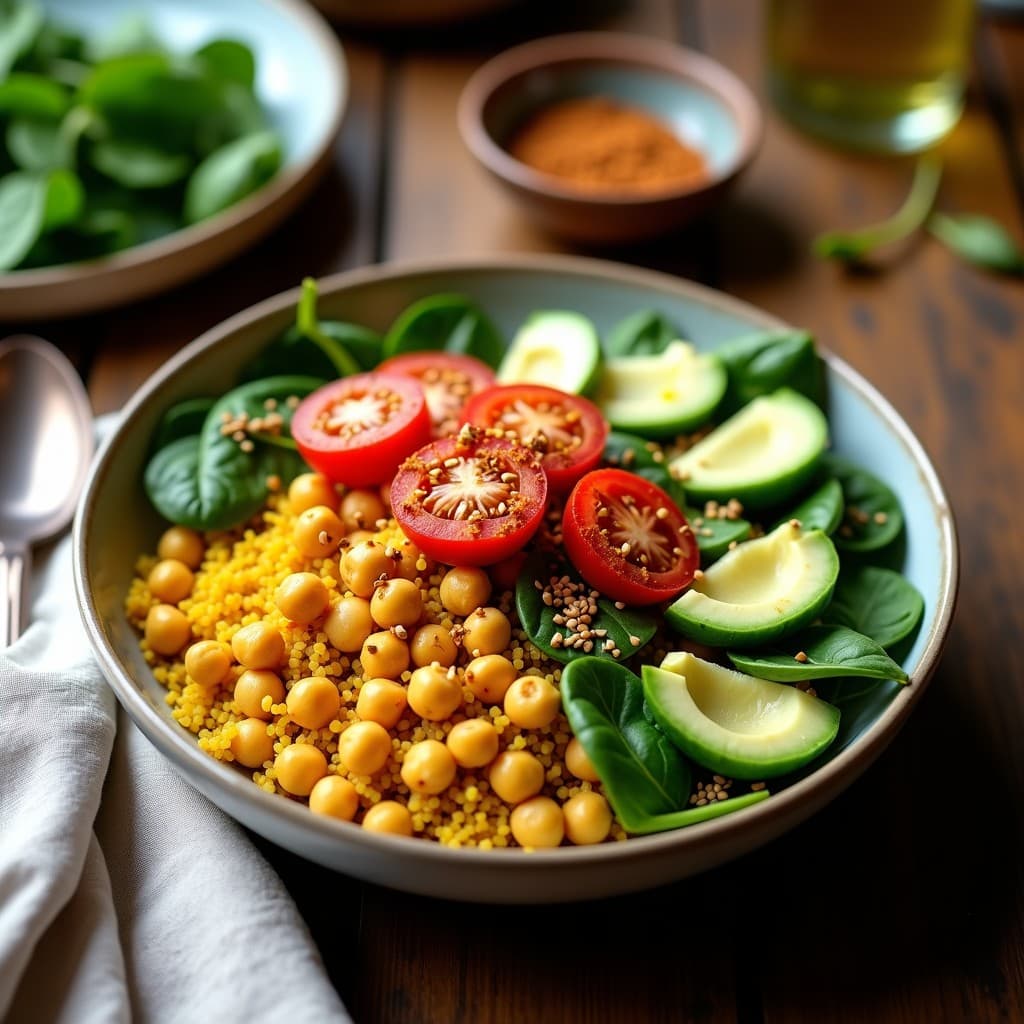 Bowl de Quinoa con Cúrcuma y Zaatar: Receta Antiinflamatoria Express con Proteína Vegetal