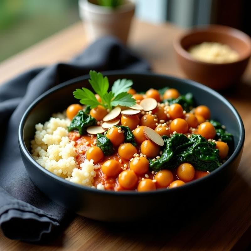 Bowl de Quinoa y Curry Vegano: Receta en Olla Rápida con Proteína Completa
