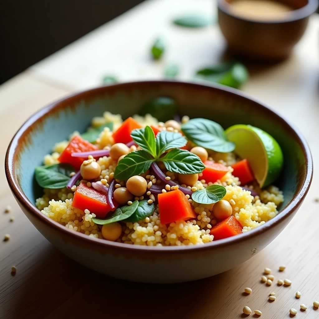 Bowl de Quinoa y Curry Vegano: Receta en Thermomix con Toque Indio en 25 Minutos