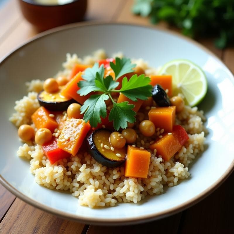 Bowl de Quinoa con Curry de Verduras Ahumadas: Receta Vegana y Alta en Proteína en 30 Minutos