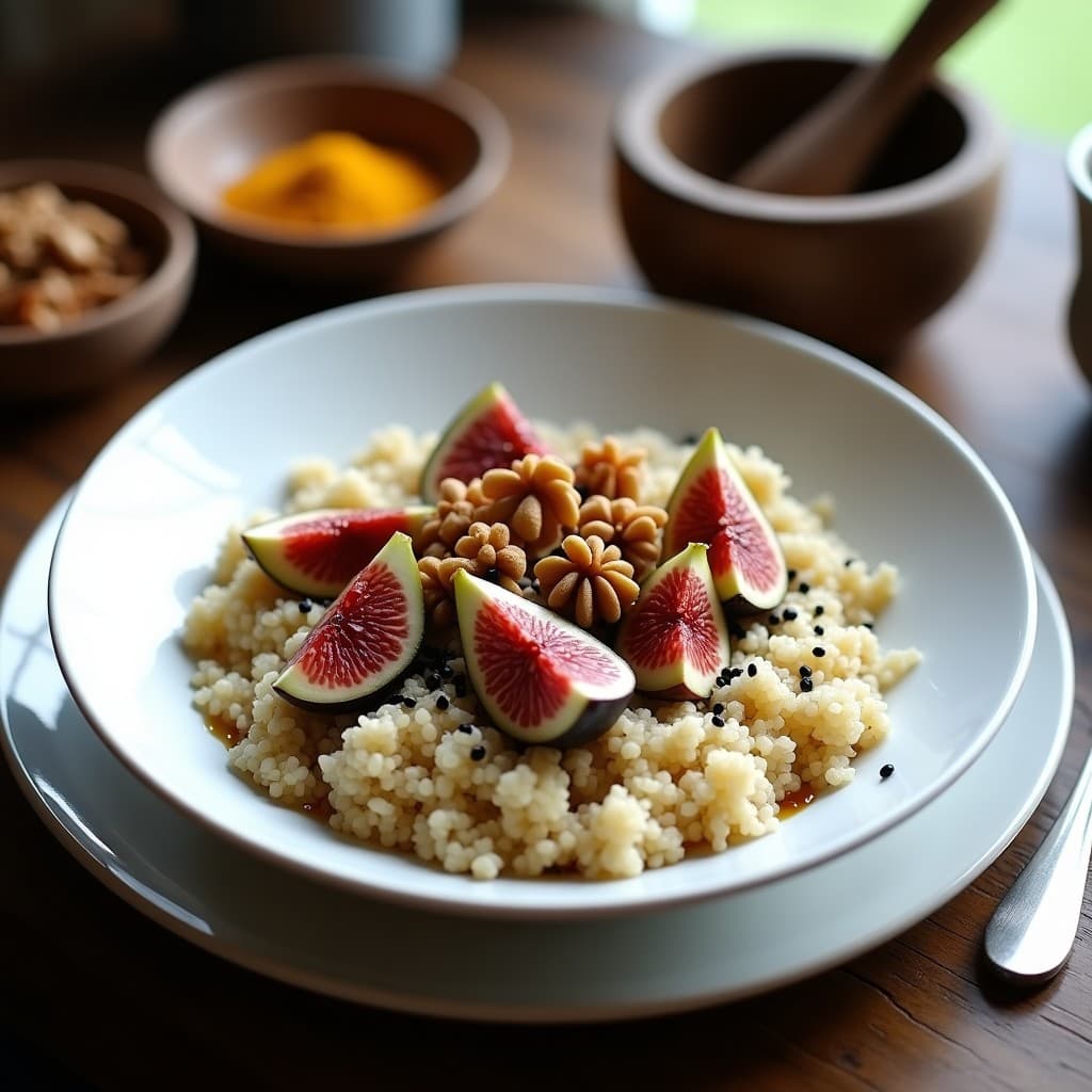 Bowl de Quinoa con Higos y Nueces: Desayuno Persa Sin Lácteos