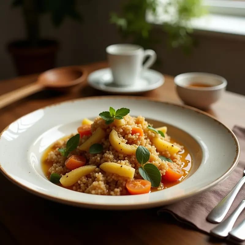 Bowl de Quinoa y Higos Frescos con Vinagreta de Miel: Desayuno Peruano Alto en Fibra