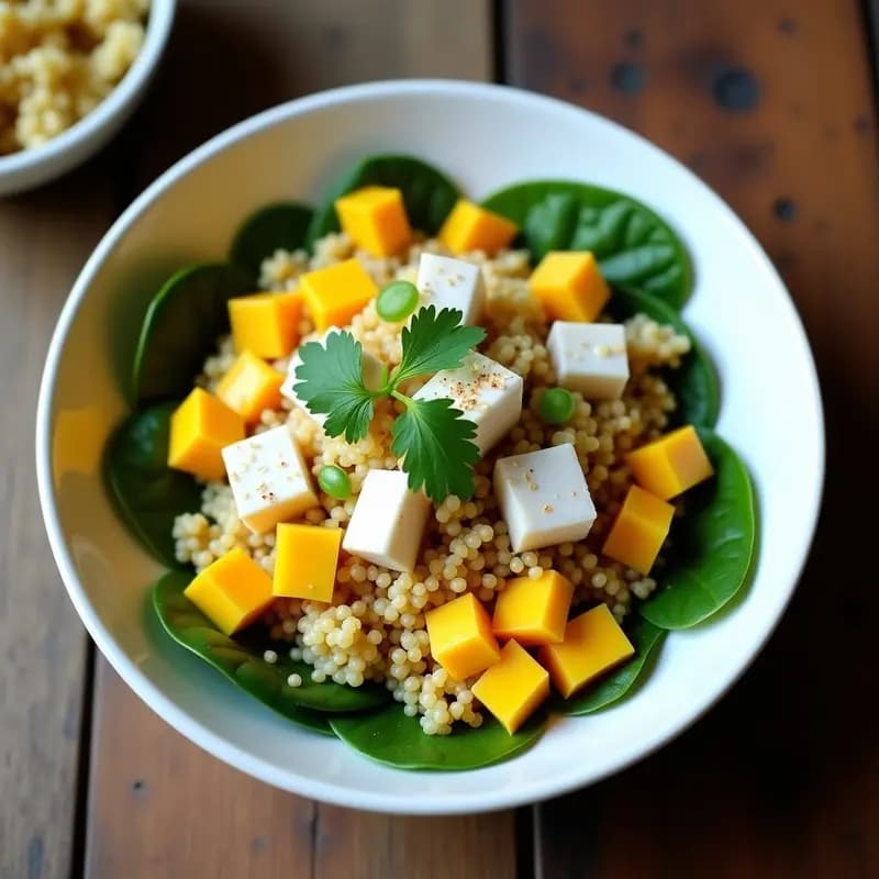 Bowl de Quinoa Inflada con Leche de Tigre y Mango: Desayuno Peruano Crujiente y Fresco